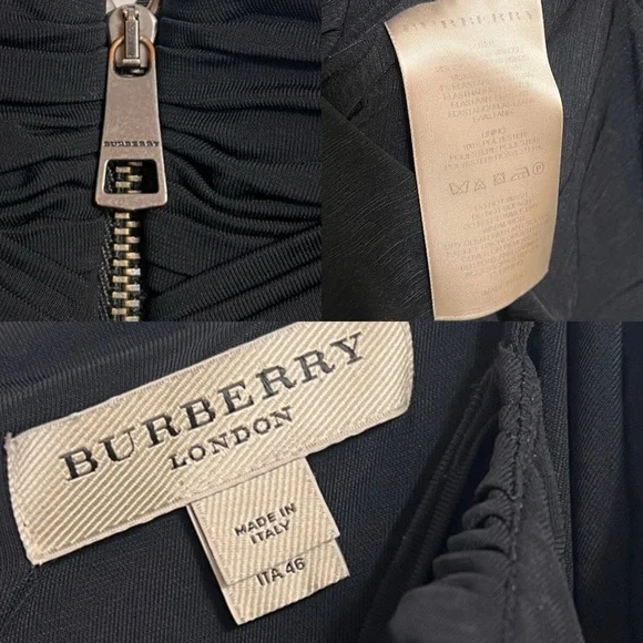 Burberry Black Ruched Dress Spaghetti Strap - Picture 2 of 3